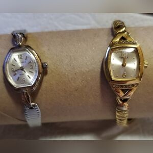 Pair Of Vintage Ladies Quartz  Watches**Timex **Advance**Need Batteries